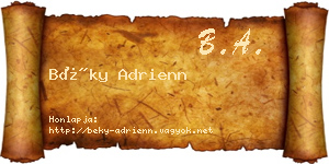 Béky Adrienn névjegykártya