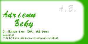 adrienn beky business card